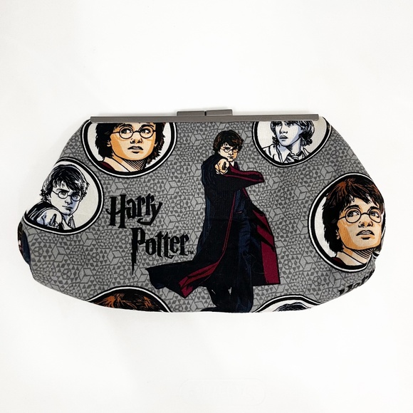 Harry Potter Print Fabric Clutch with Snap Closure - Picture 1 of 3